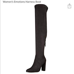 Steve Madden EmotionV Black Velvet Thigh High Boot